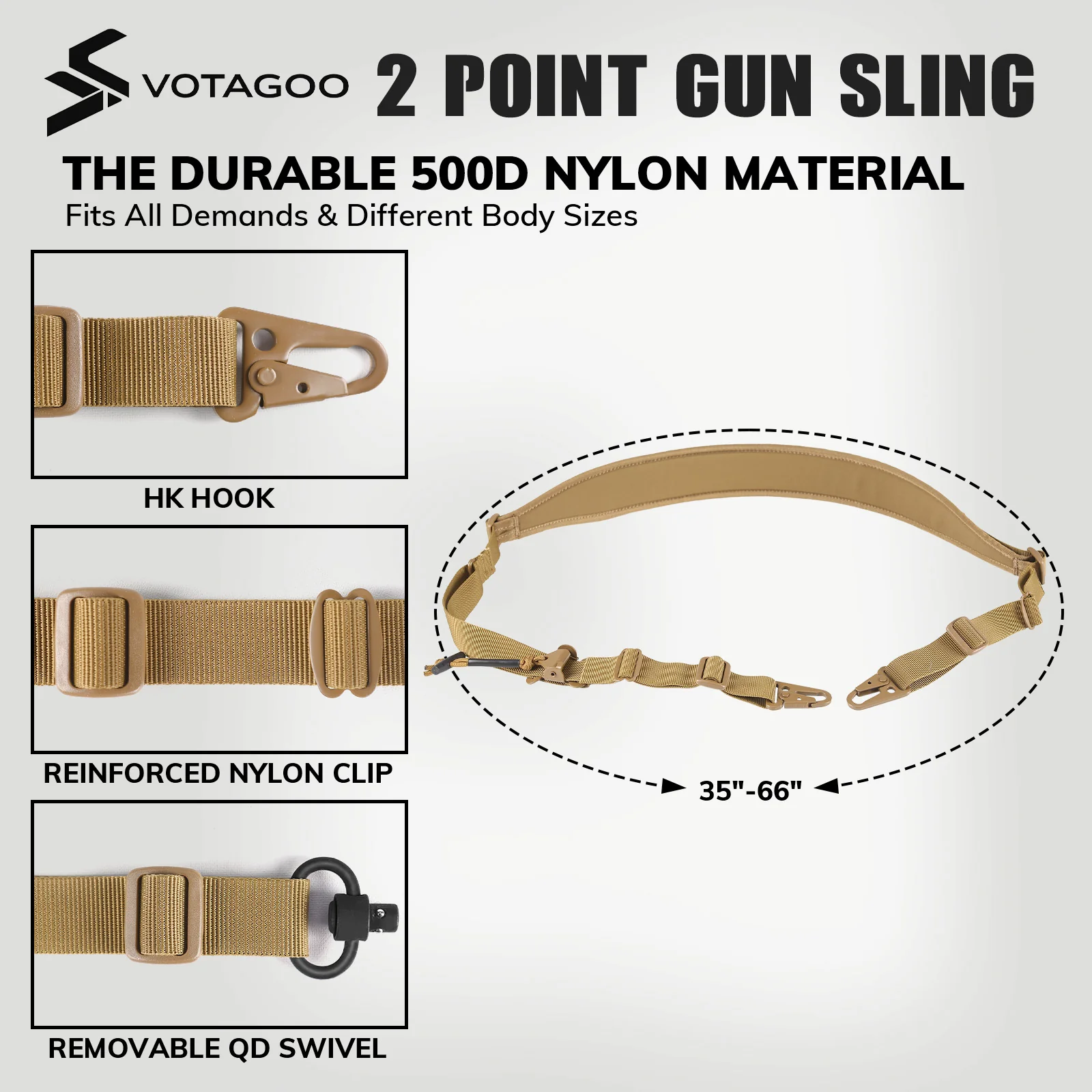 VOTAGOO® QD 2 Point Rifle Sling - Image 14