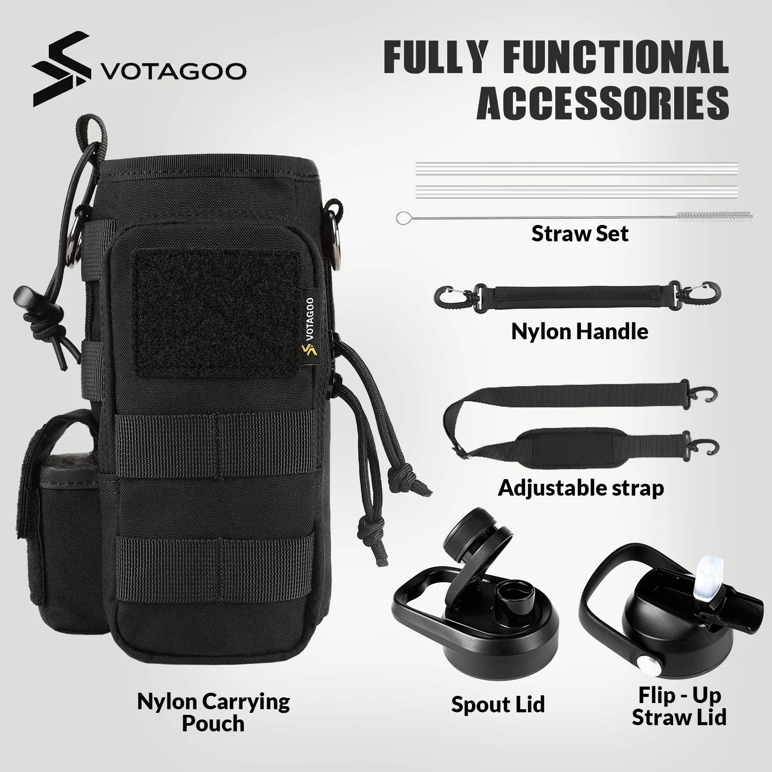 VOTAGOO® 32Oz Tactical Water Bottle - Image 20