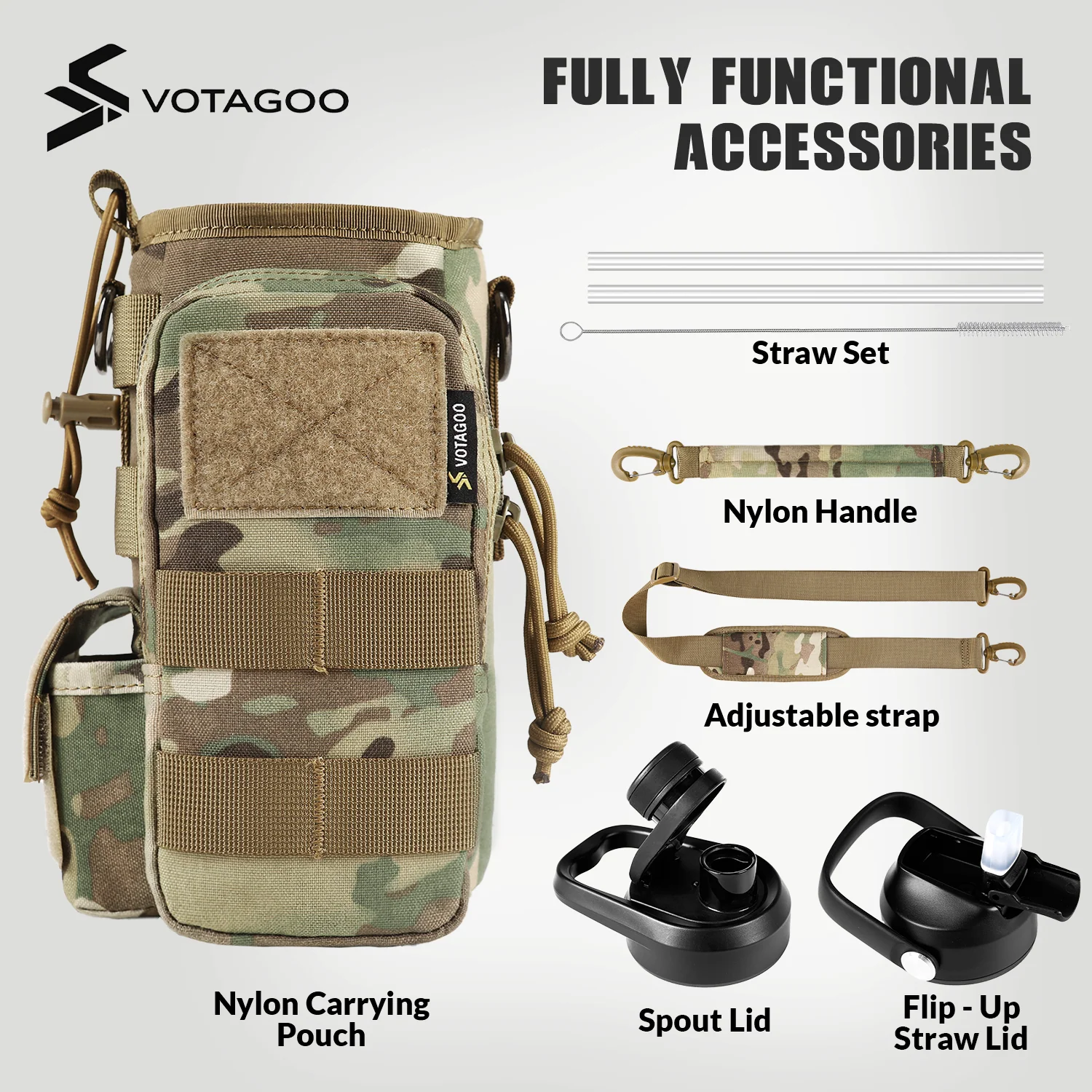 VOTAGOO® 32Oz Tactical Water Bottle - Image 9