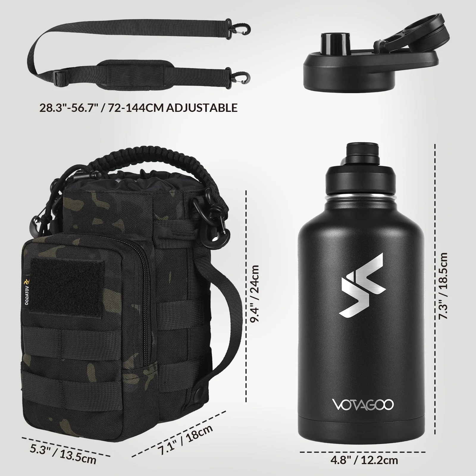 VOTAGOO® 64Oz Tactical Water Bottle - Image 17