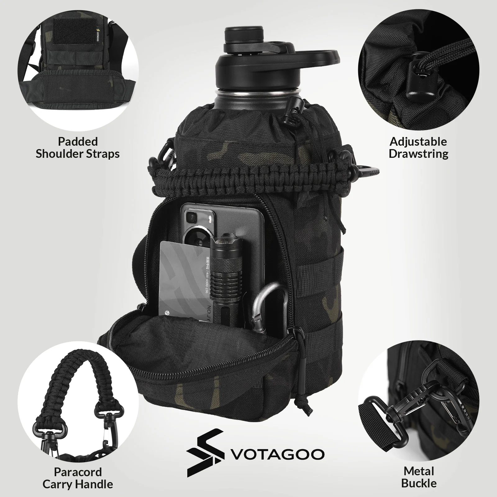 VOTAGOO® 64Oz Tactical Water Bottle - Image 18