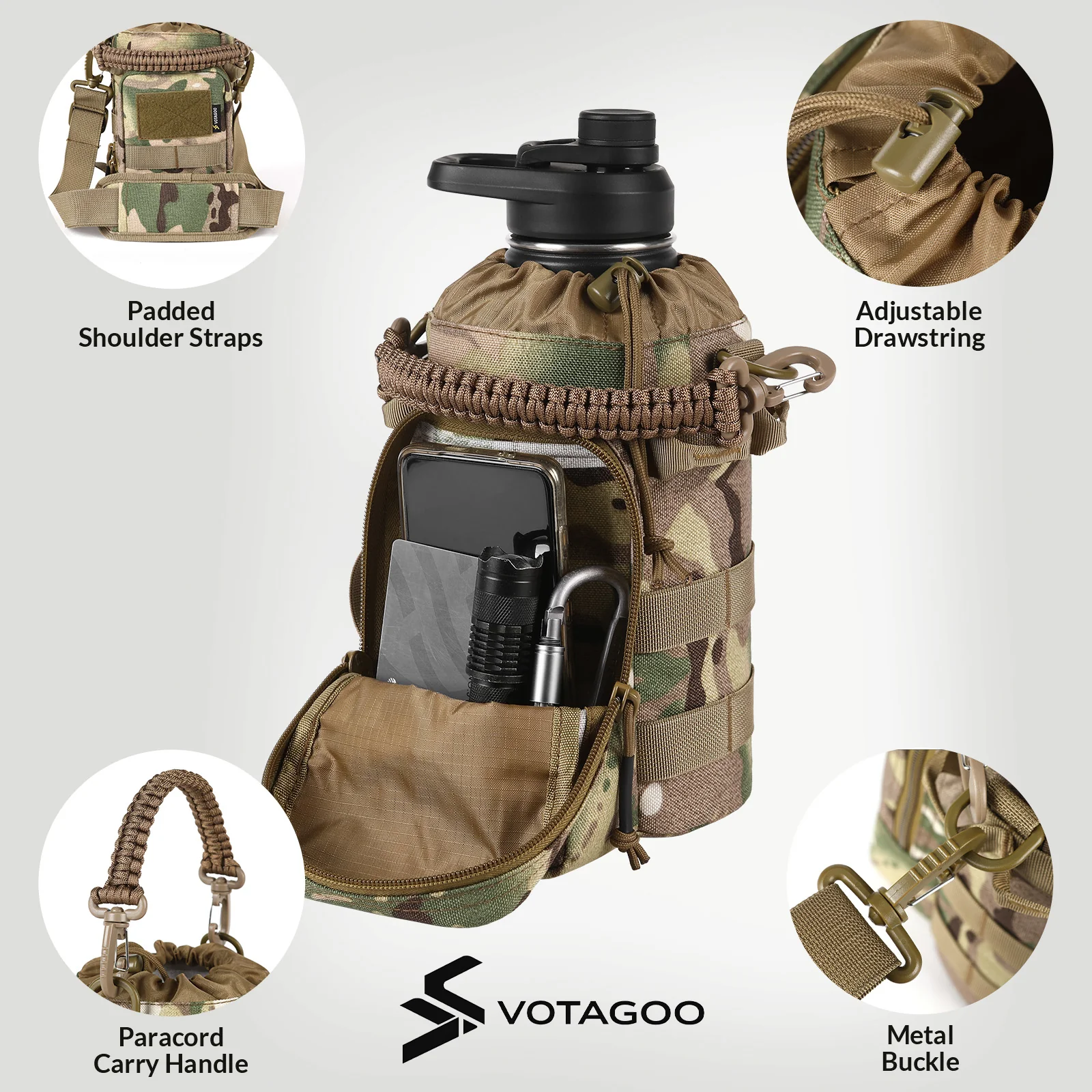 VOTAGOO® 64Oz Tactical Water Bottle - Image 6