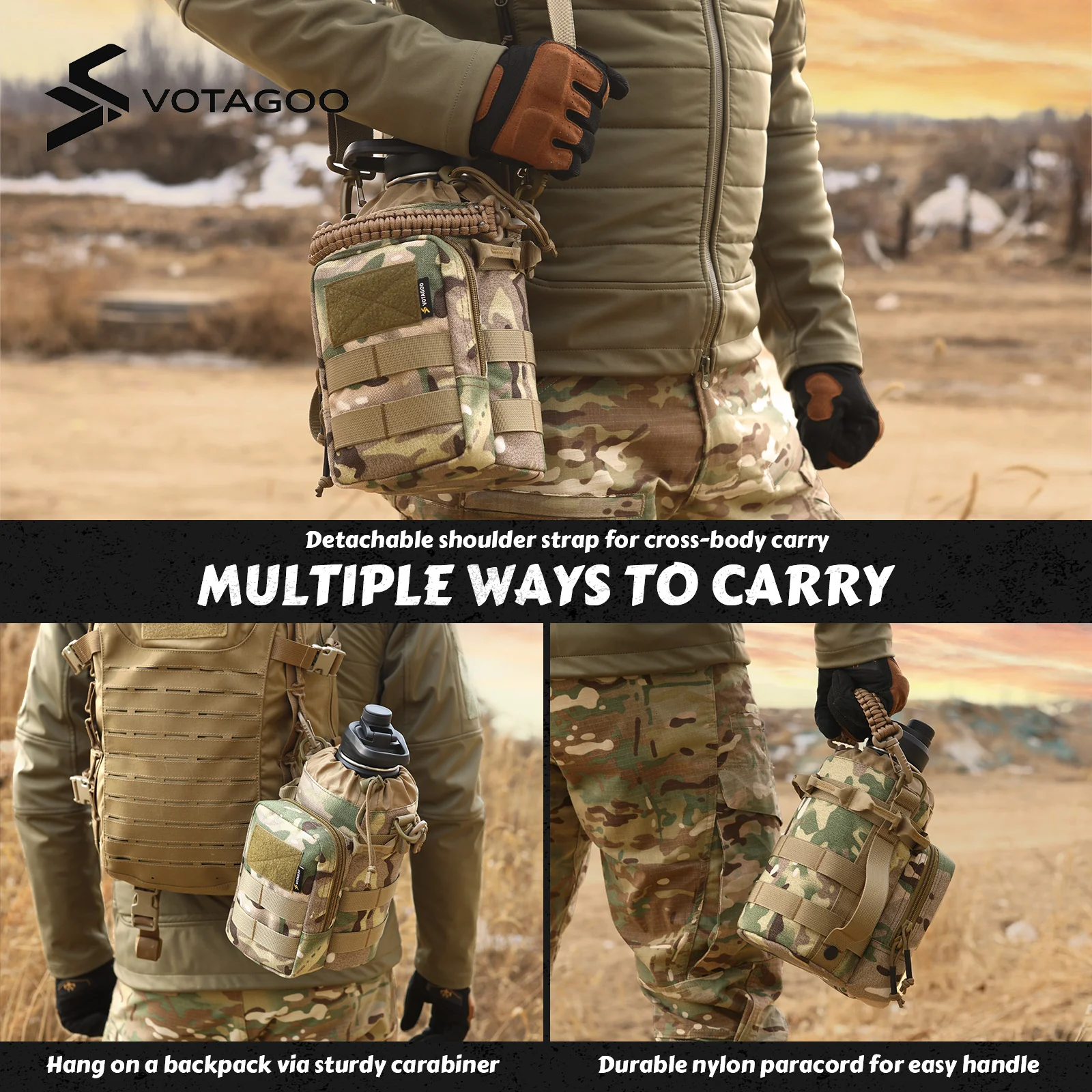 VOTAGOO® 64Oz Tactical Water Bottle - Image 9