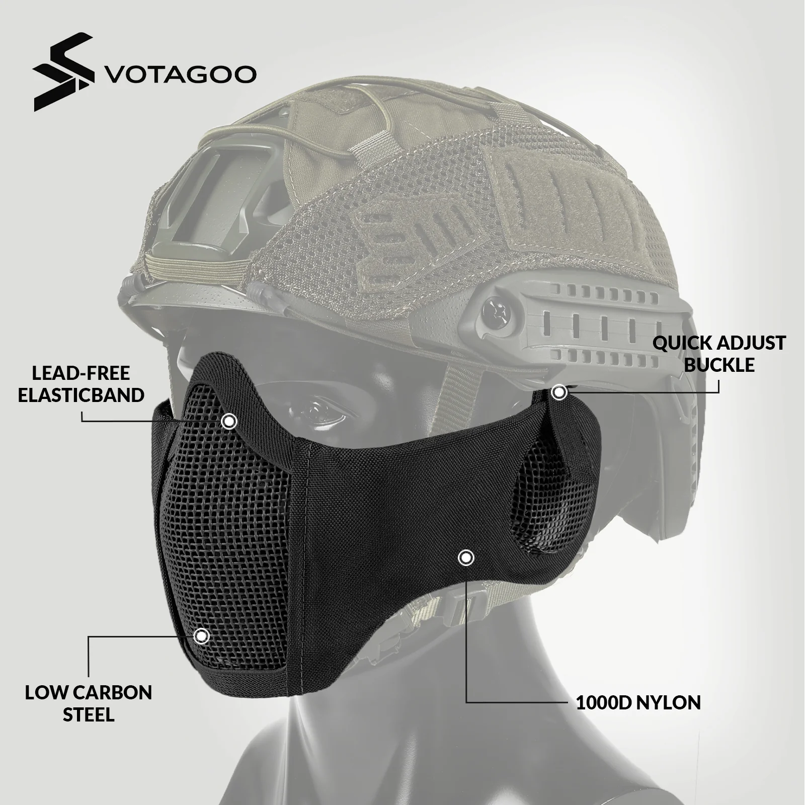 VOTAGOO® Airsoft Mesh Mask - Image 11