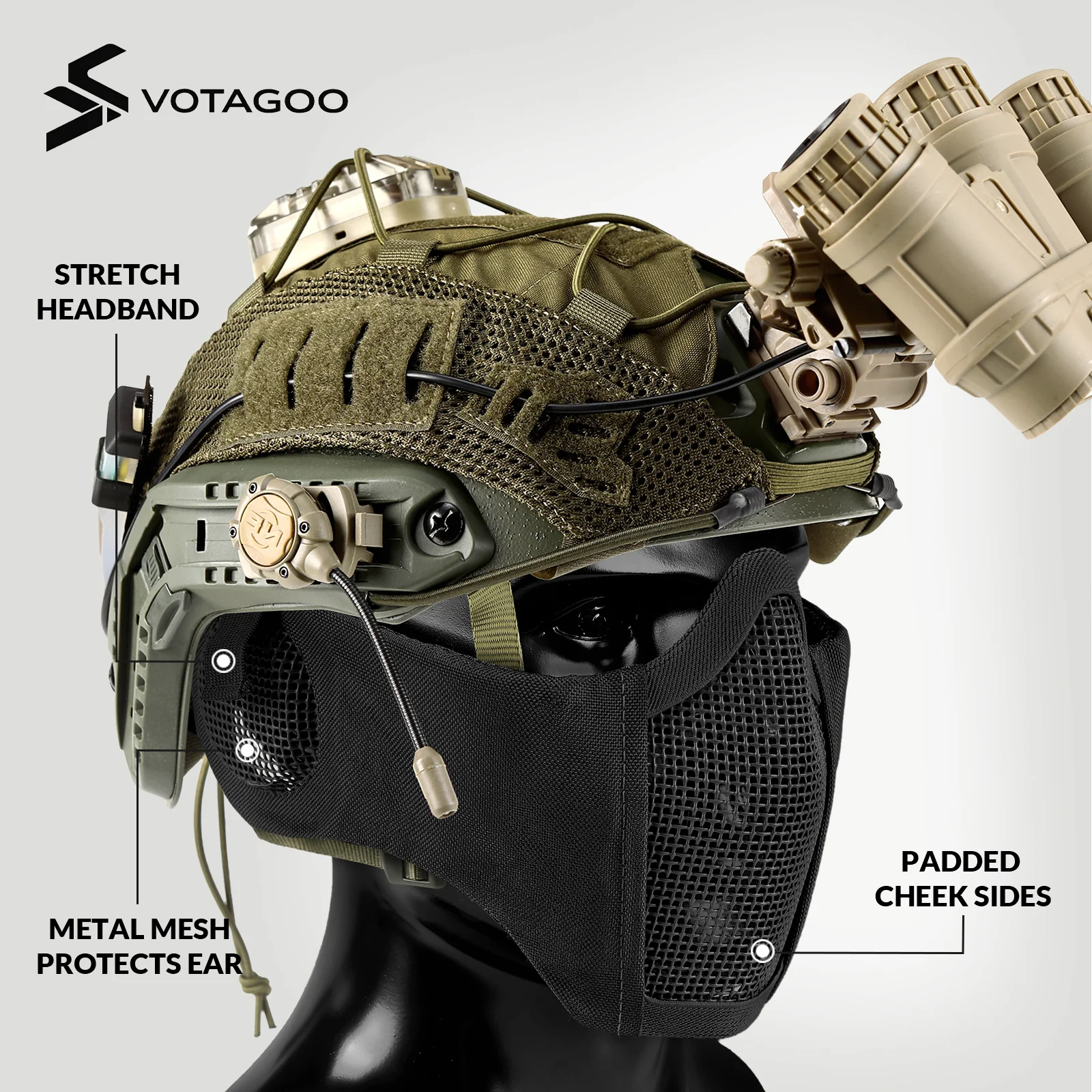 VOTAGOO® Airsoft Mesh Mask - Image 13