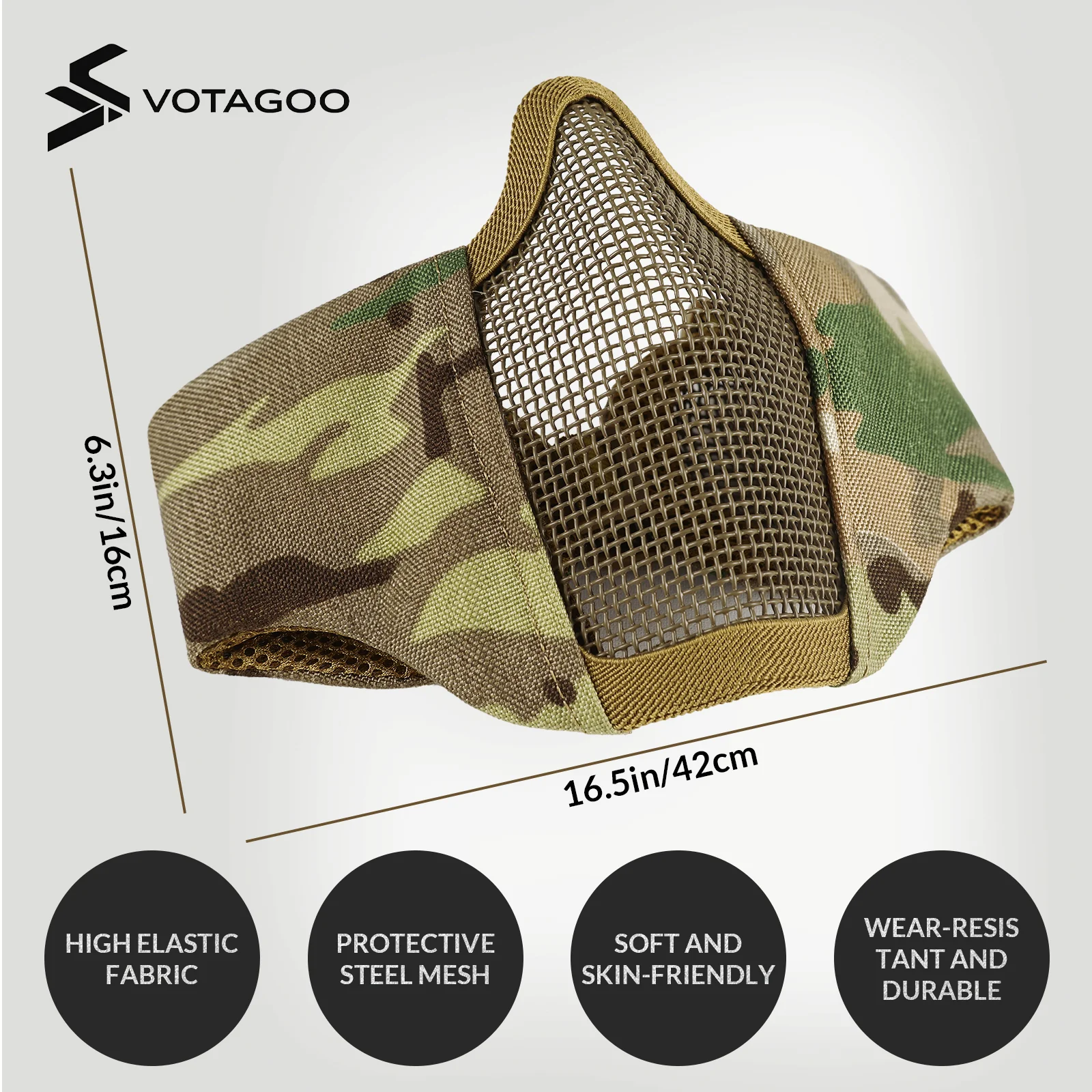 VOTAGOO® Airsoft Mesh Mask - Image 3