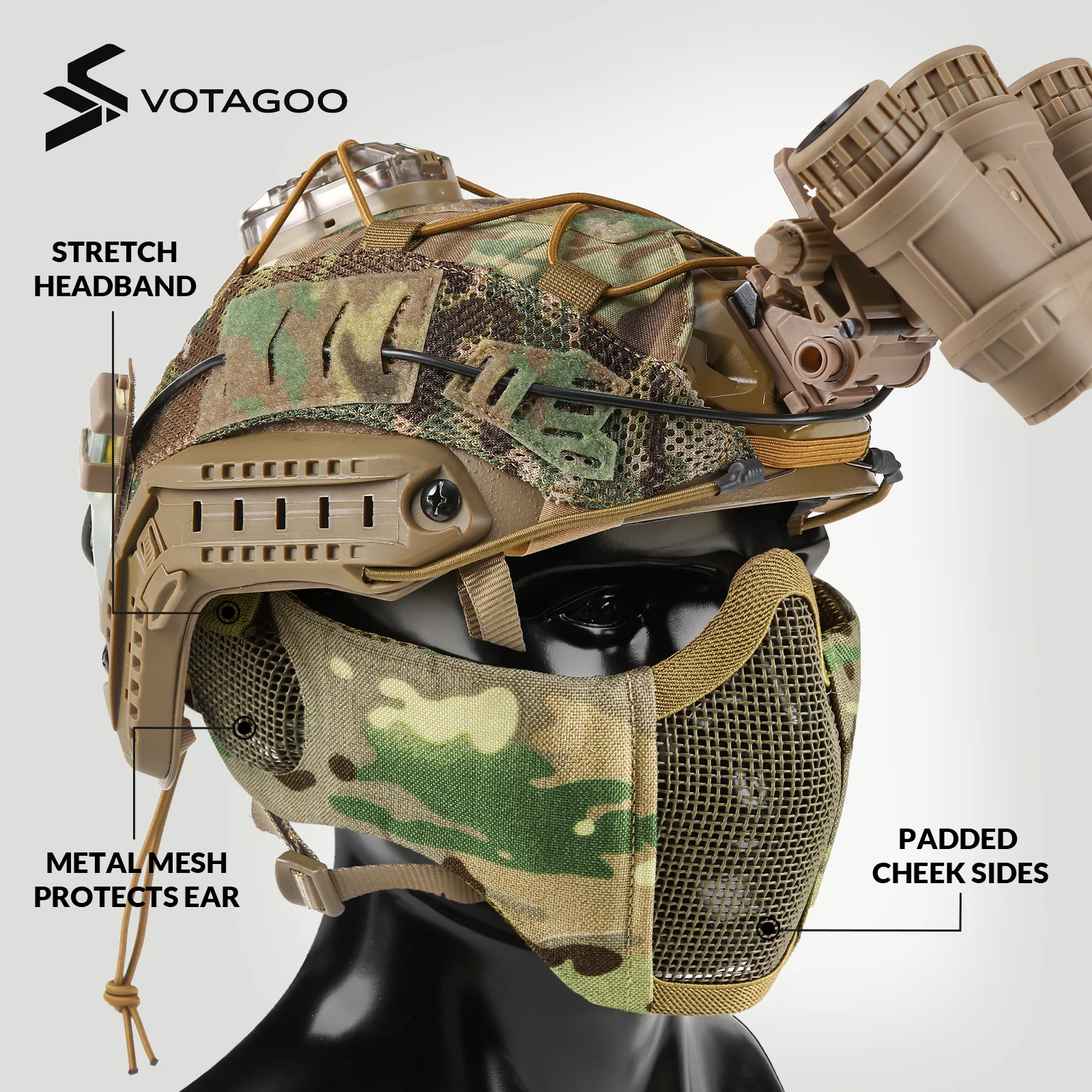VOTAGOO® Airsoft Mesh Mask - Image 4