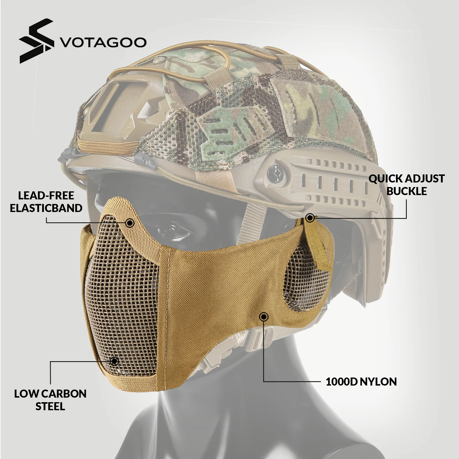 VOTAGOO® Airsoft Mesh Mask - Image 7