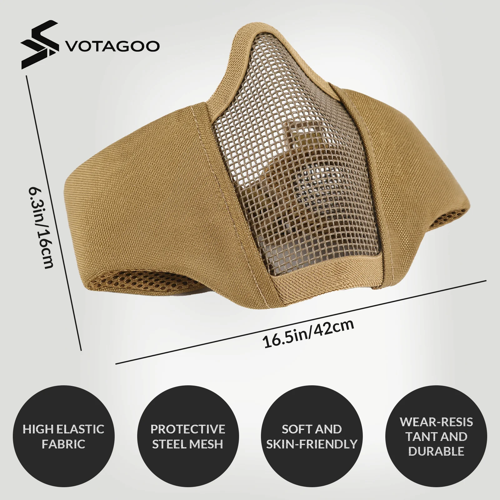 VOTAGOO® Airsoft Mesh Mask - Image 8