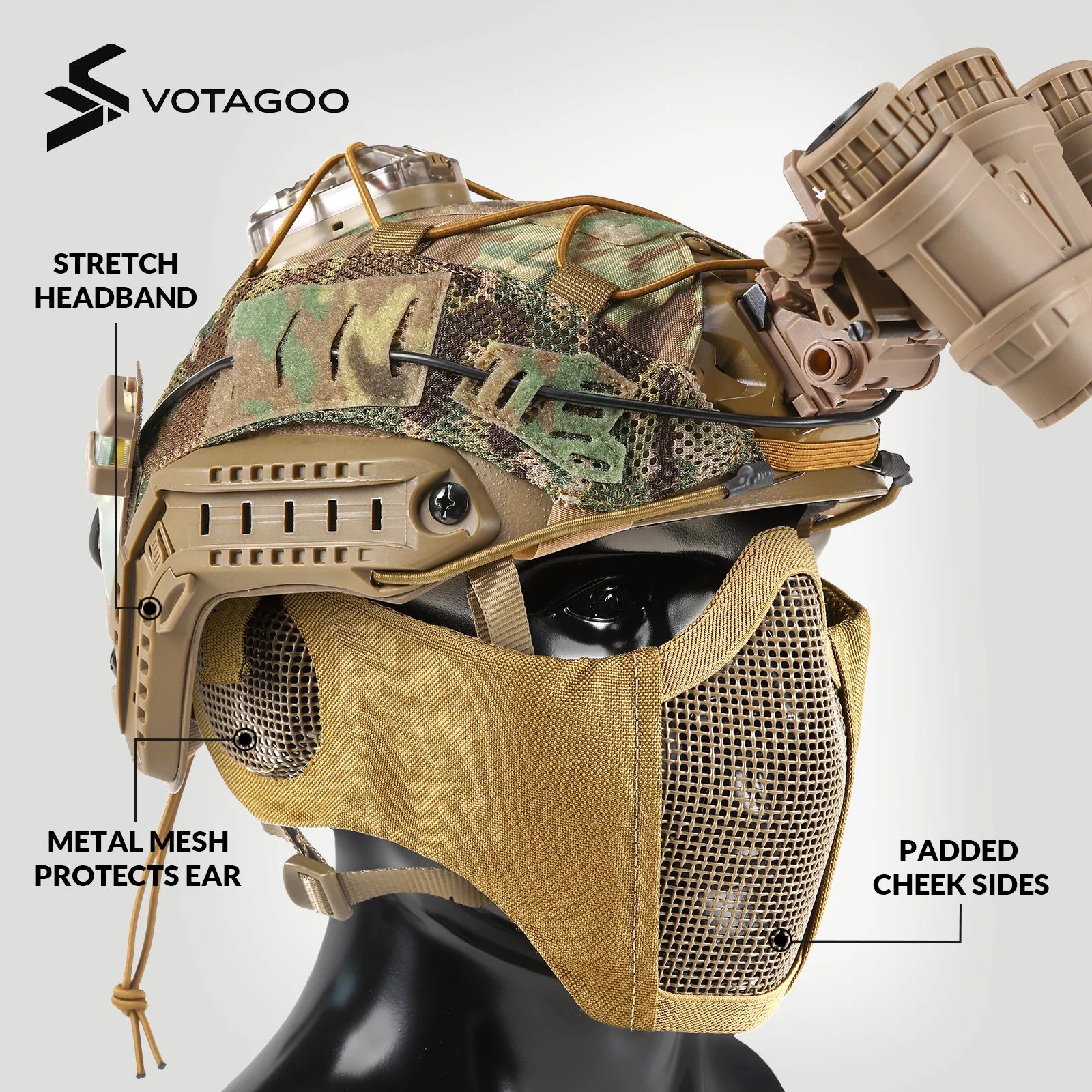 VOTAGOO® Airsoft Mesh Mask - Image 9