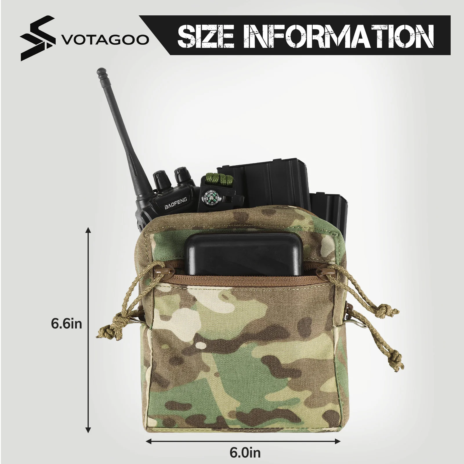 VOTAGOO® GP Pouch MOLLE General Purpose Admin Pouches - Image 3
