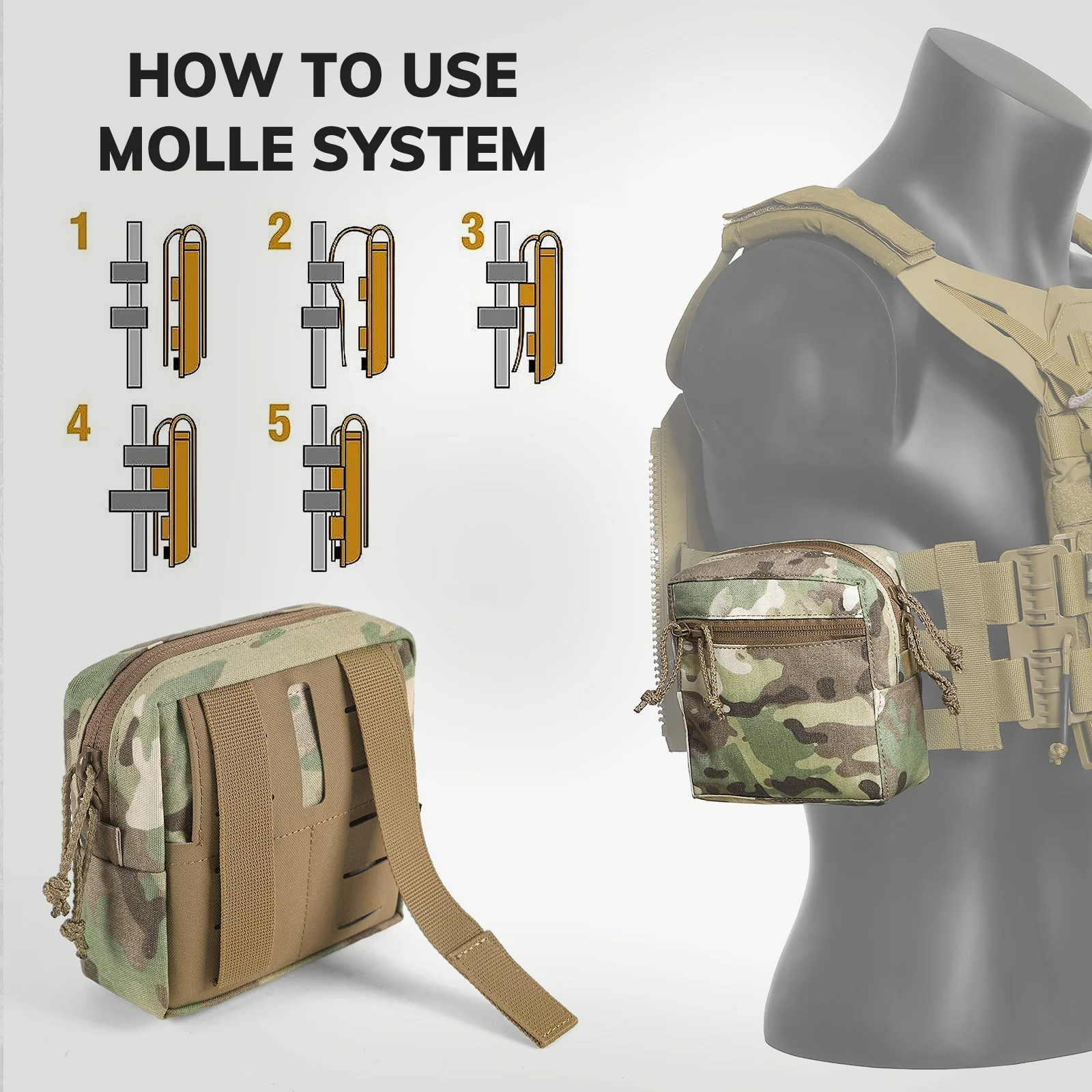VOTAGOO® GP Pouch MOLLE General Purpose Admin Pouches - Image 6