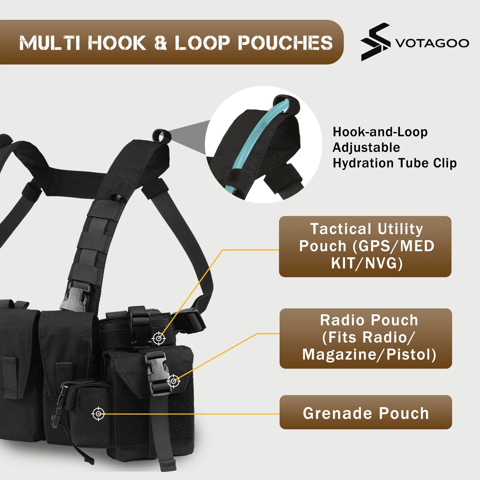 VOTAGOO® Tactical Airsoft Chest Rig - Image 10
