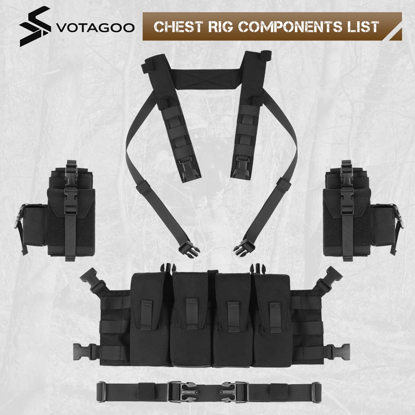 VOTAGOO® Tactical Airsoft Chest Rig - Image 11