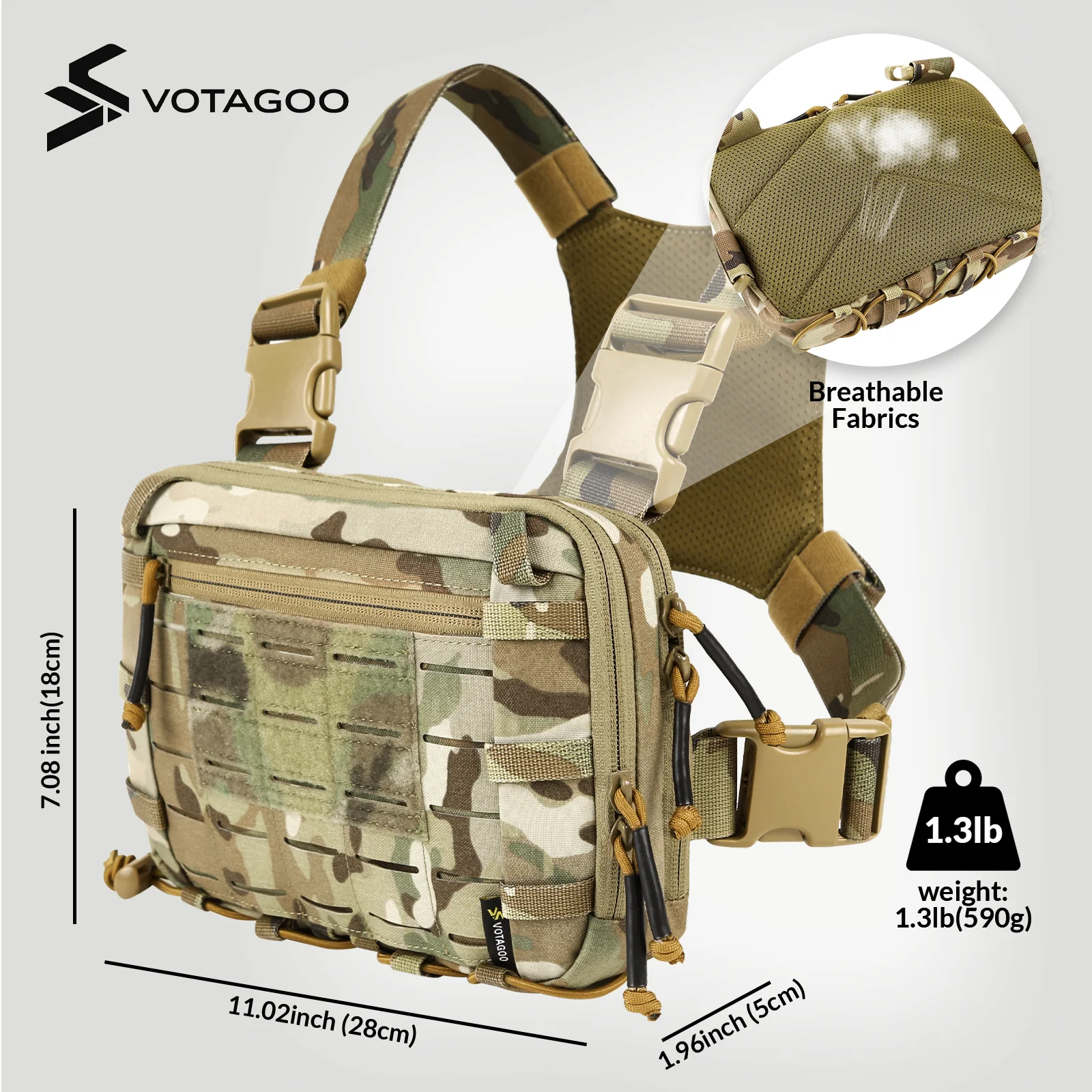 VOTAGOO® Tactical EDC Chest Rig - Image 33