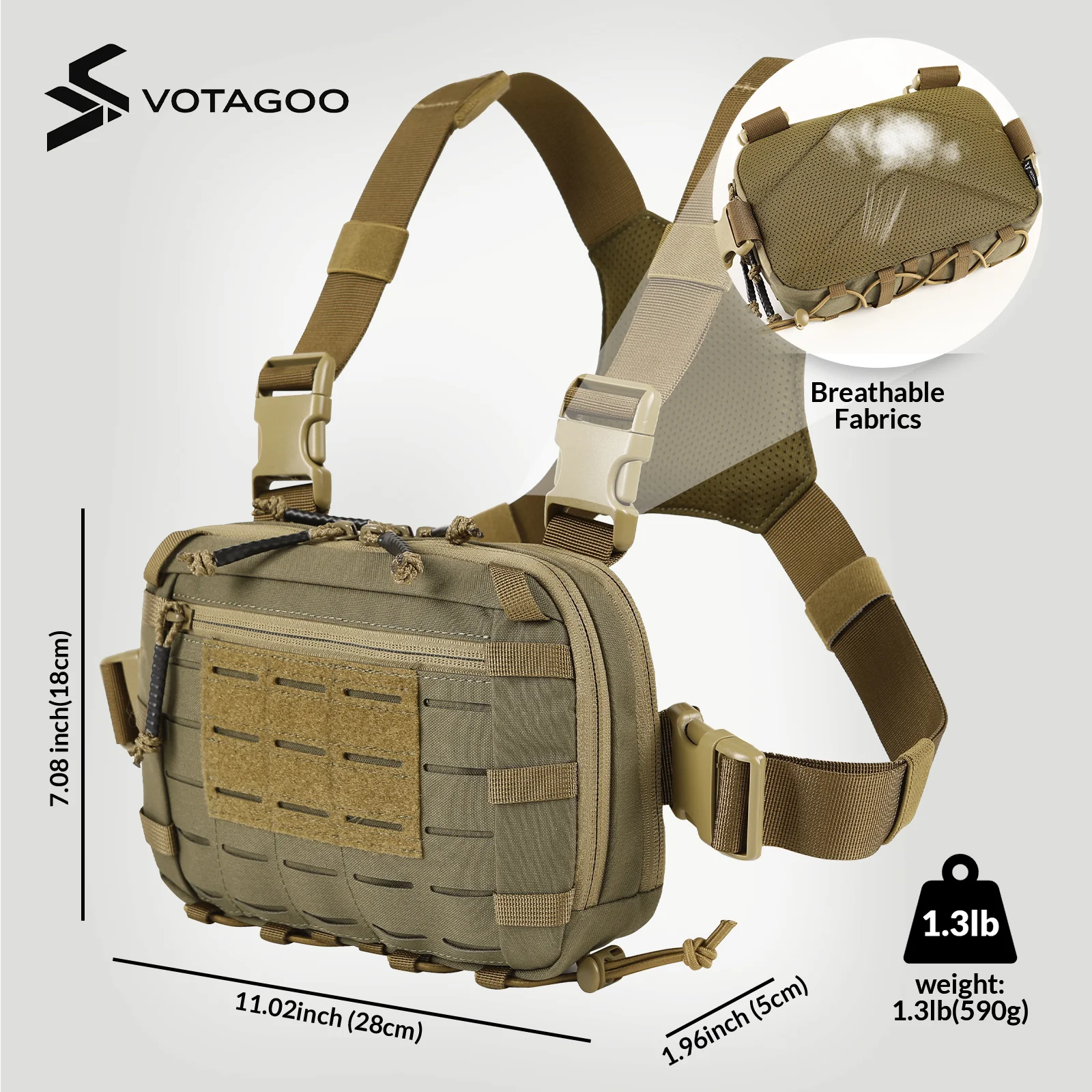 VOTAGOO® Tactical EDC Chest Rig - Image 39