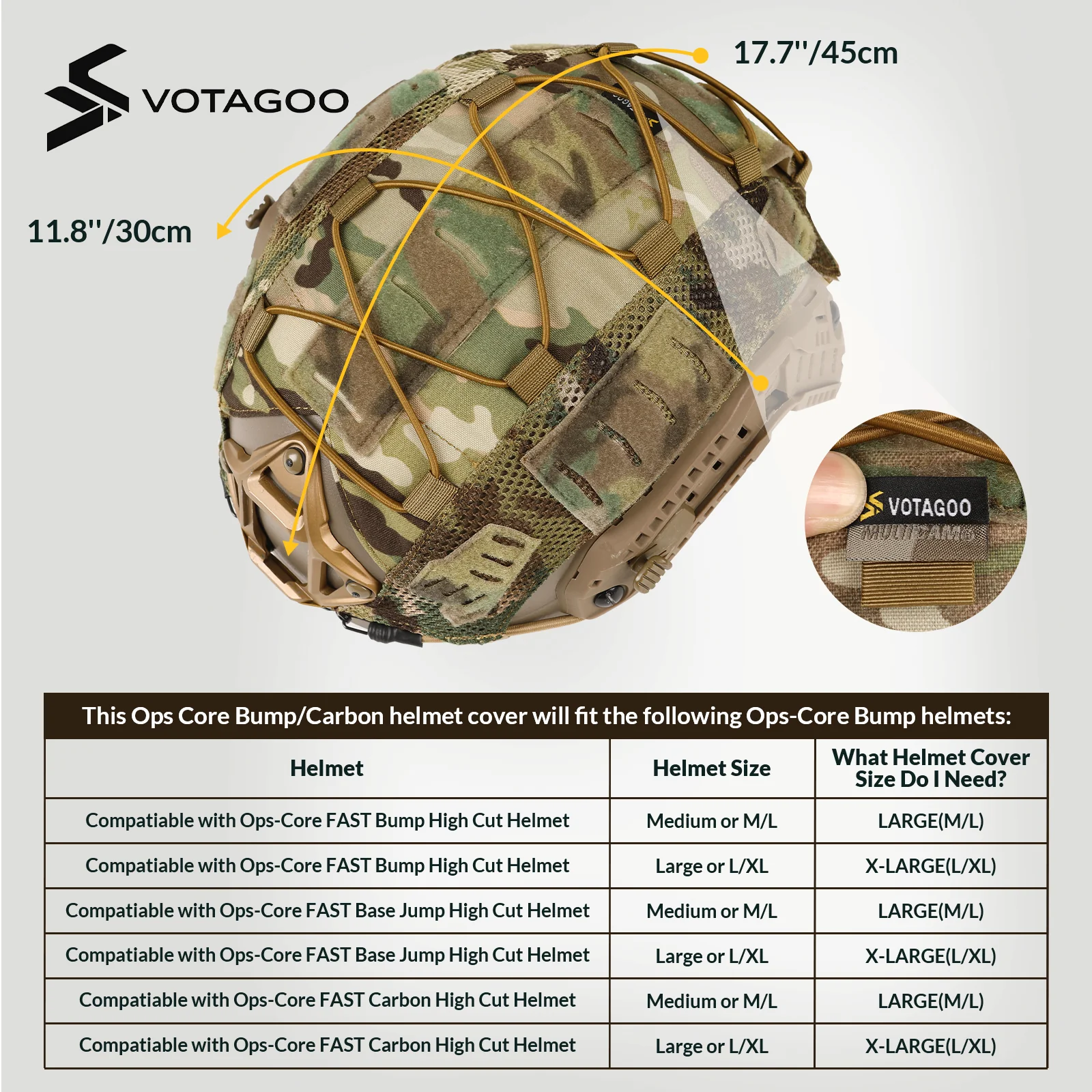 VOTAGOO® Tactical Helmet Cover - Image 18
