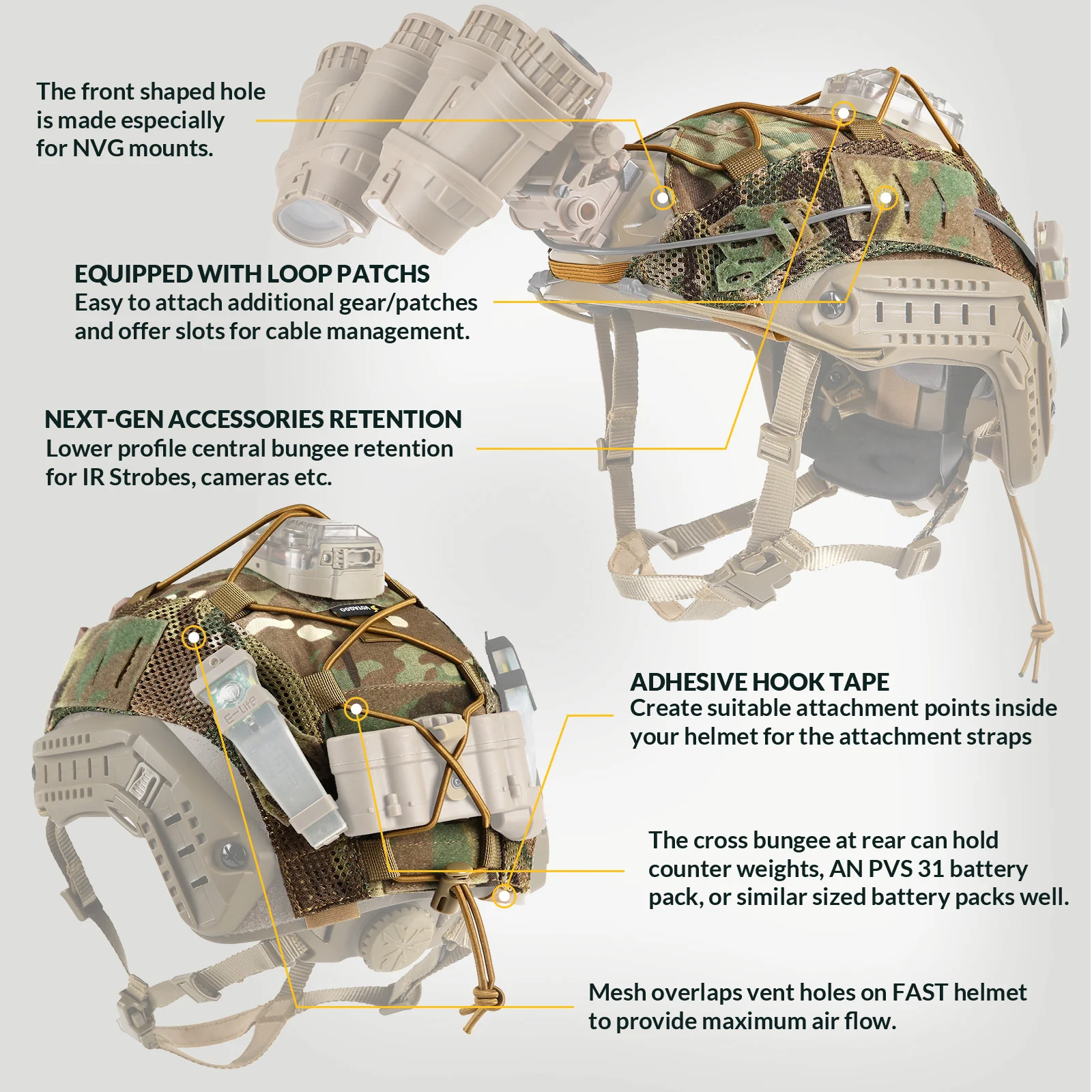VOTAGOO® Tactical Helmet Cover - Image 9