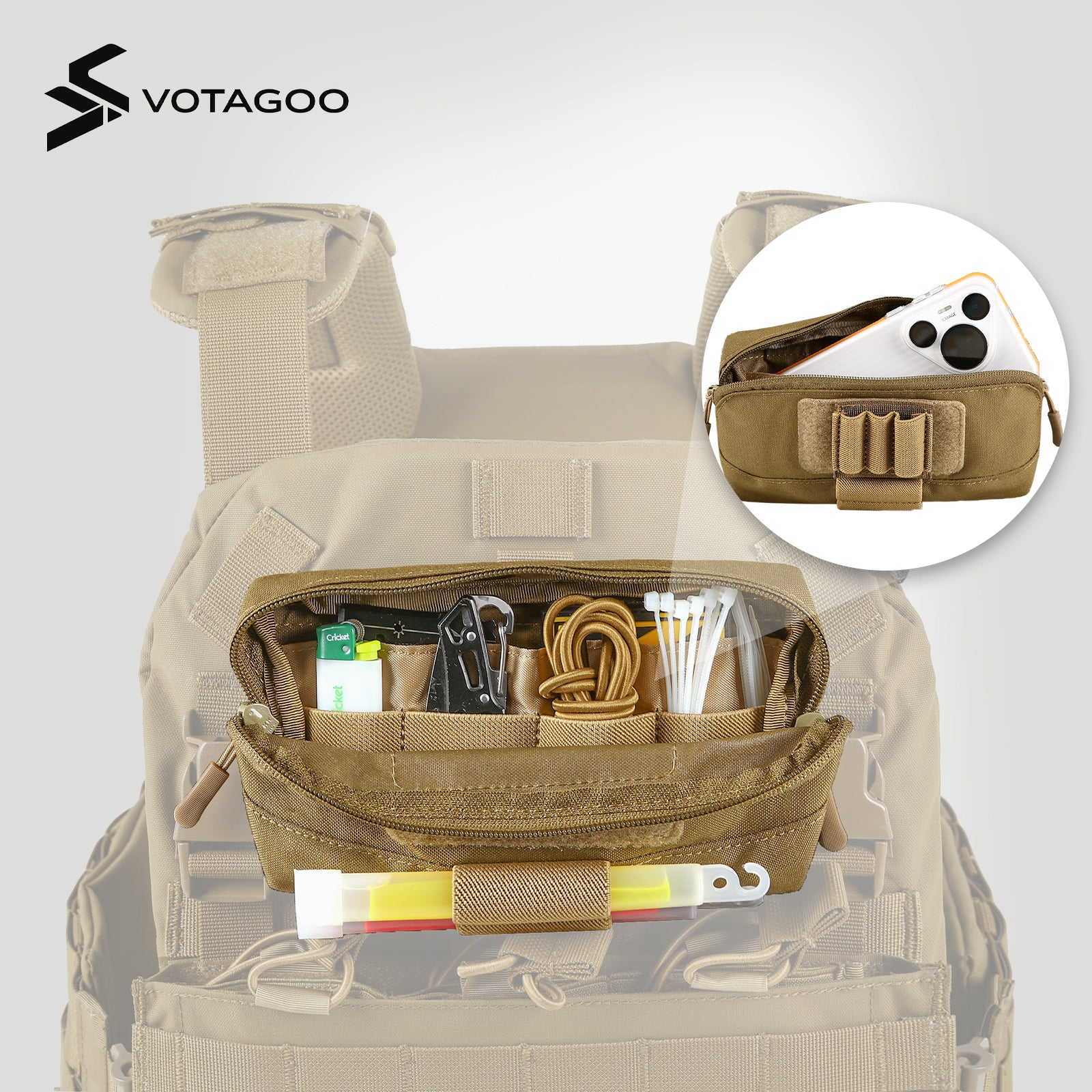 VOTAGOO® Tactical Molle Admin Pouch - Image 8