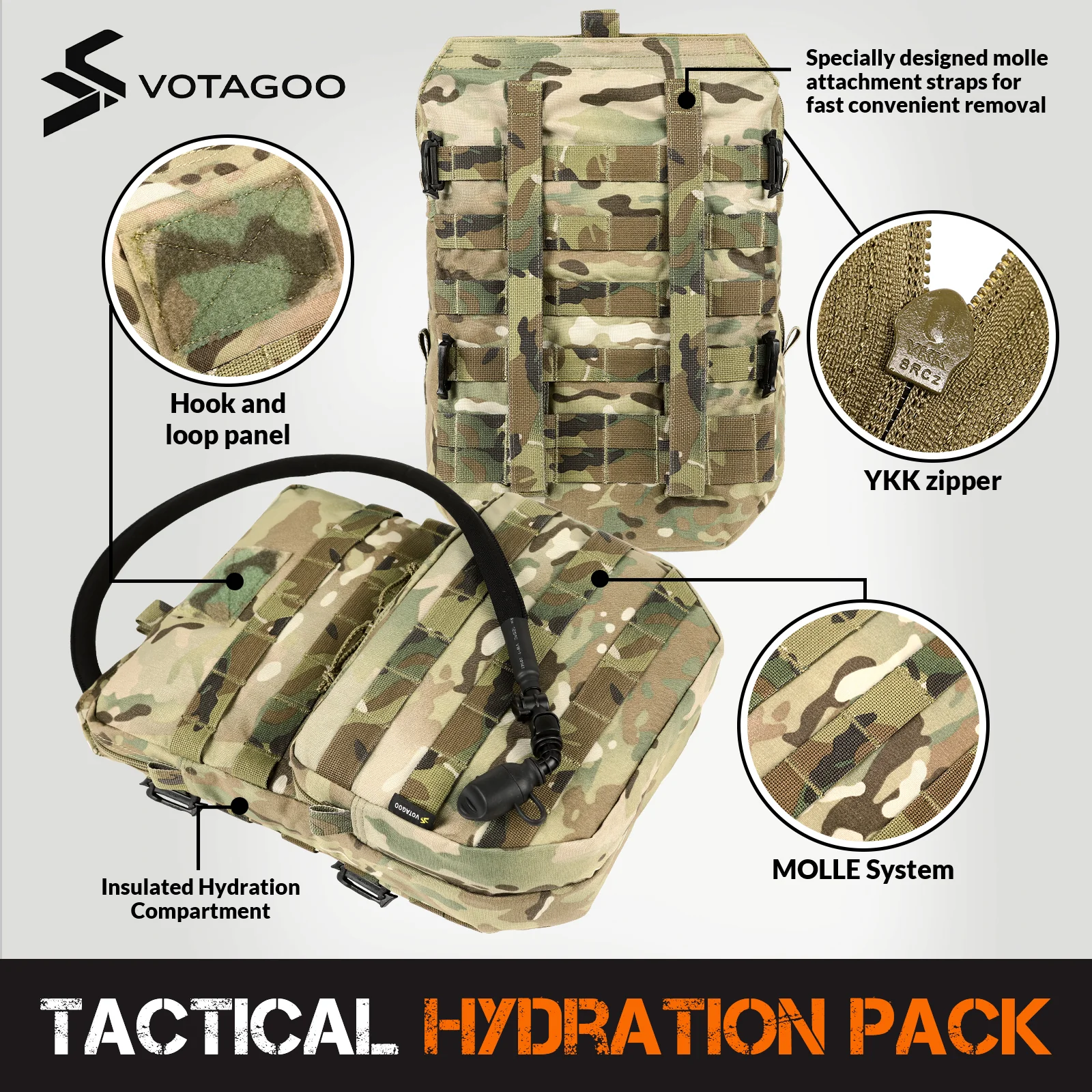 VOTAGOO® Tactical Molle Hydration Pack 3L - Image 19