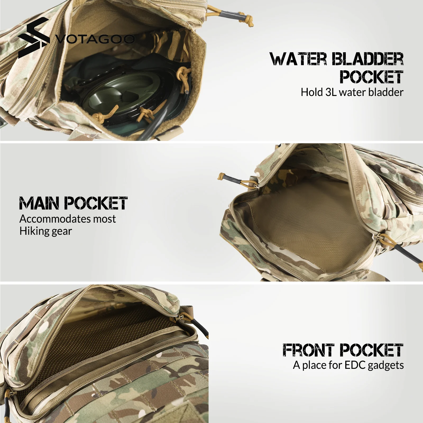 VOTAGOO® Tactical Molle Hydration Pack 3L - Image 4