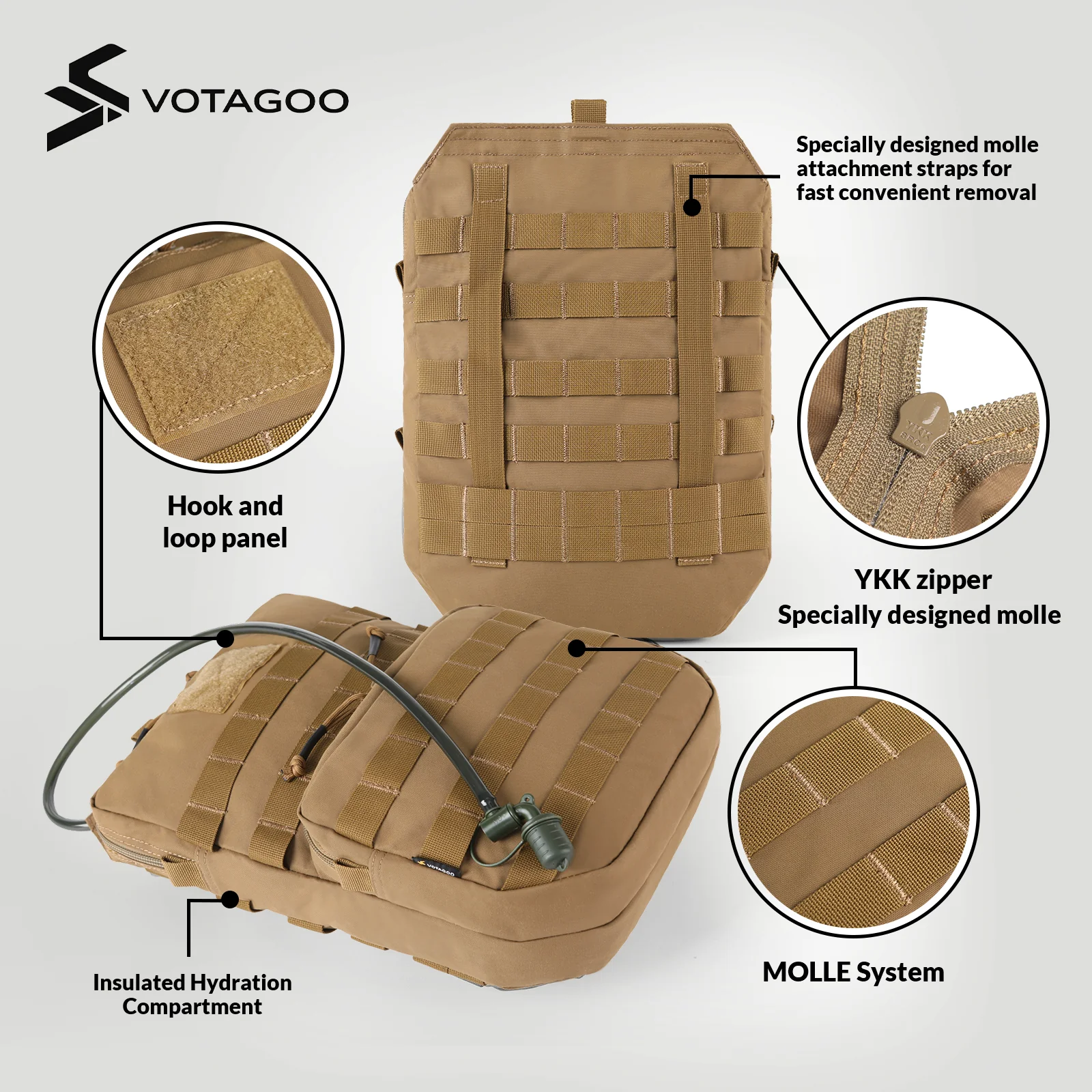 VOTAGOO® Tactical Molle Hydration Pack 3L - Image 9