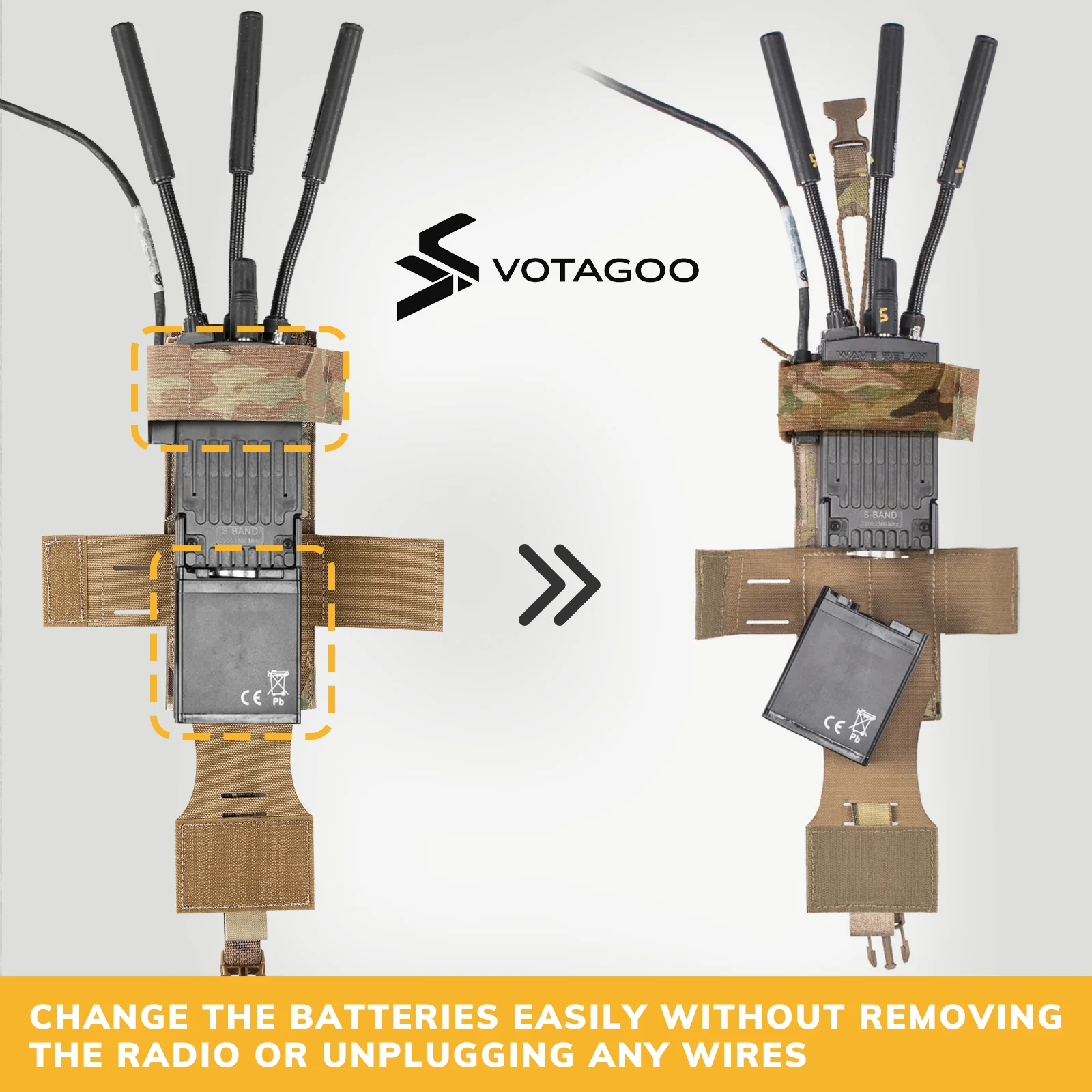 VOTAGOO® Tactical Radio Holster Holder Case - Image 13