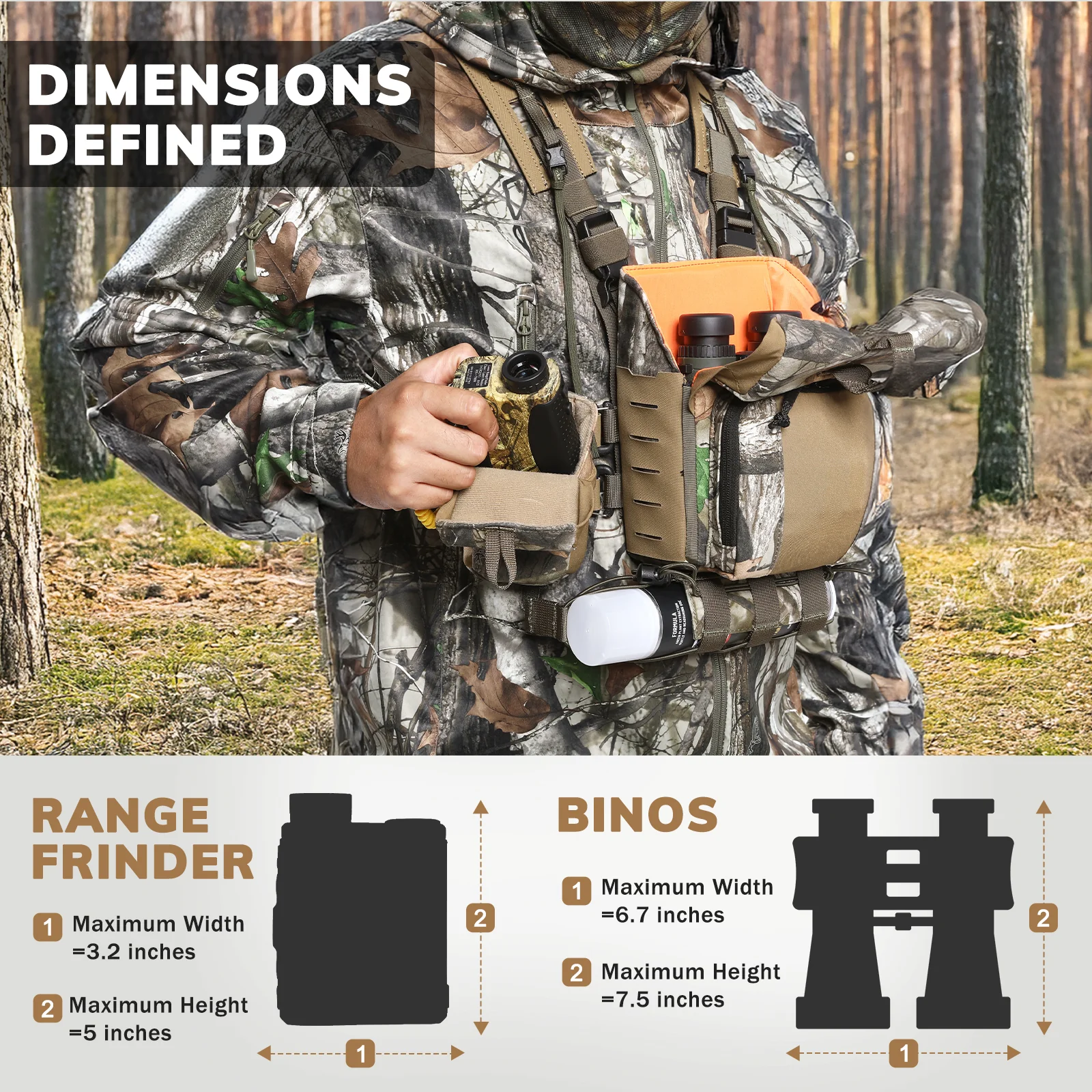 VOTAGOO® Binocular Harness Case Bino Chest Pack - Image 12