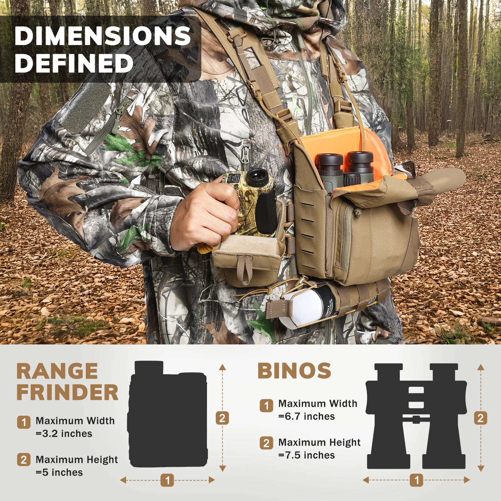 VOTAGOO® Binocular Harness Case Bino Chest Pack - Image 9