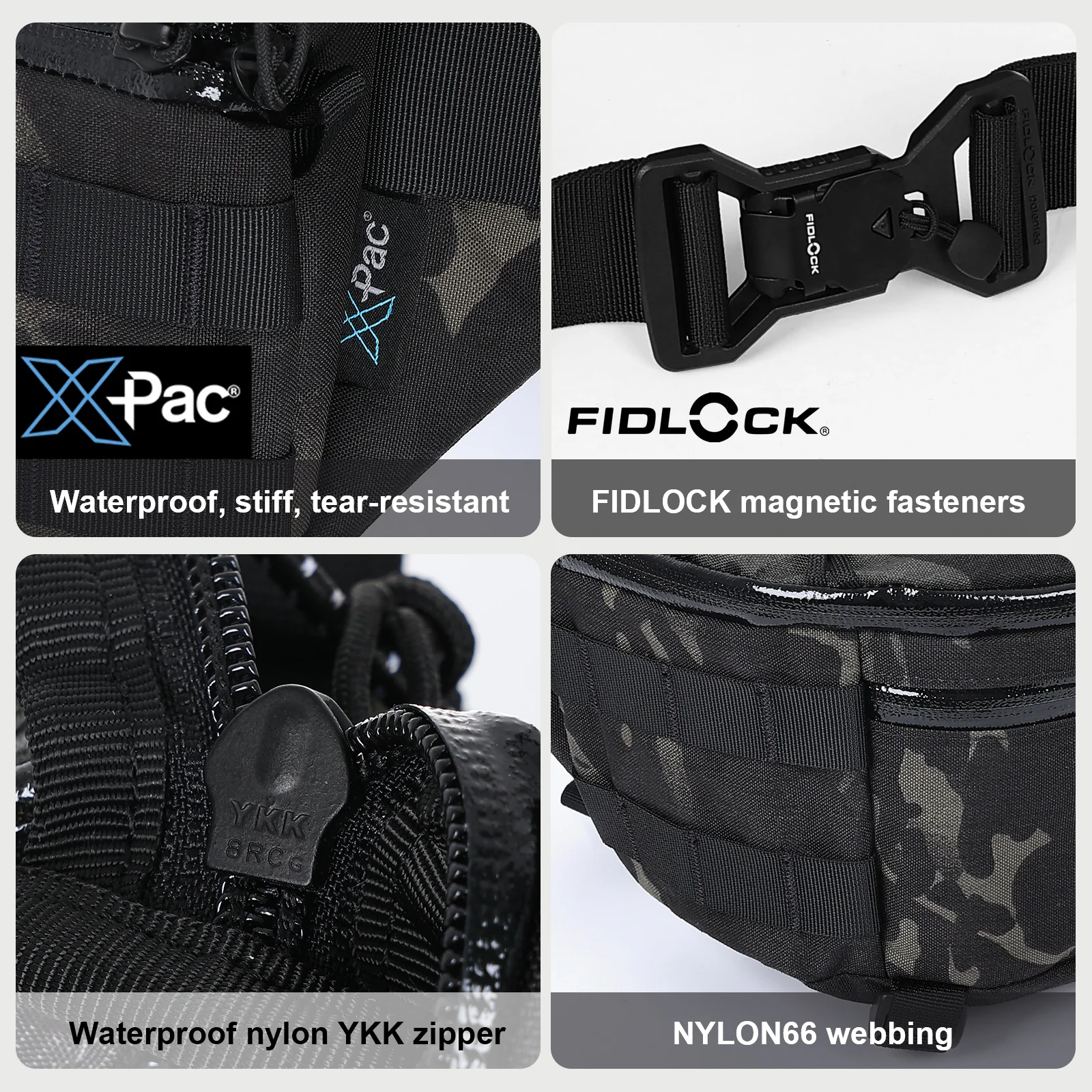 VOTAGOO® X-Pac Nylon Waist Bag Fanny Pack - Image 13