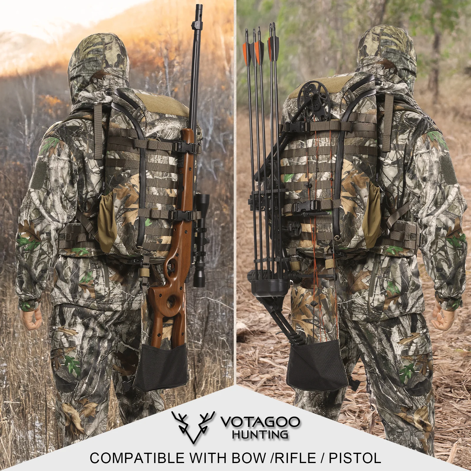 VOTAGOO® Hunting Backpack with Rifle/Bow Carry System - Image 15