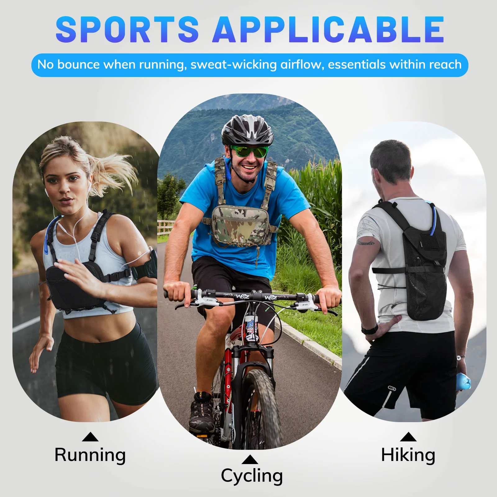 VOTAGOO® Lightweight Running Hydration Vest with 2L Water Bladder Bag - Image 4