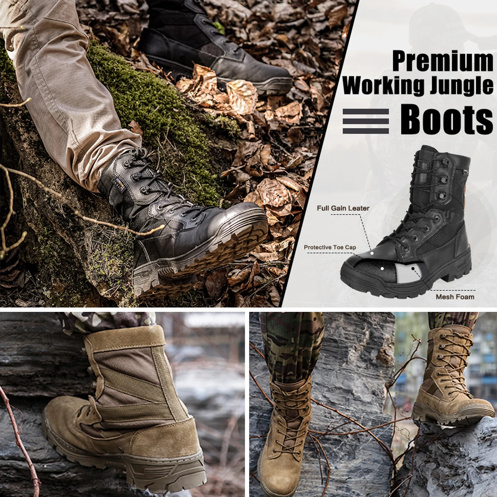 VOTAGOO® Men's Tactical Boots - Image 13
